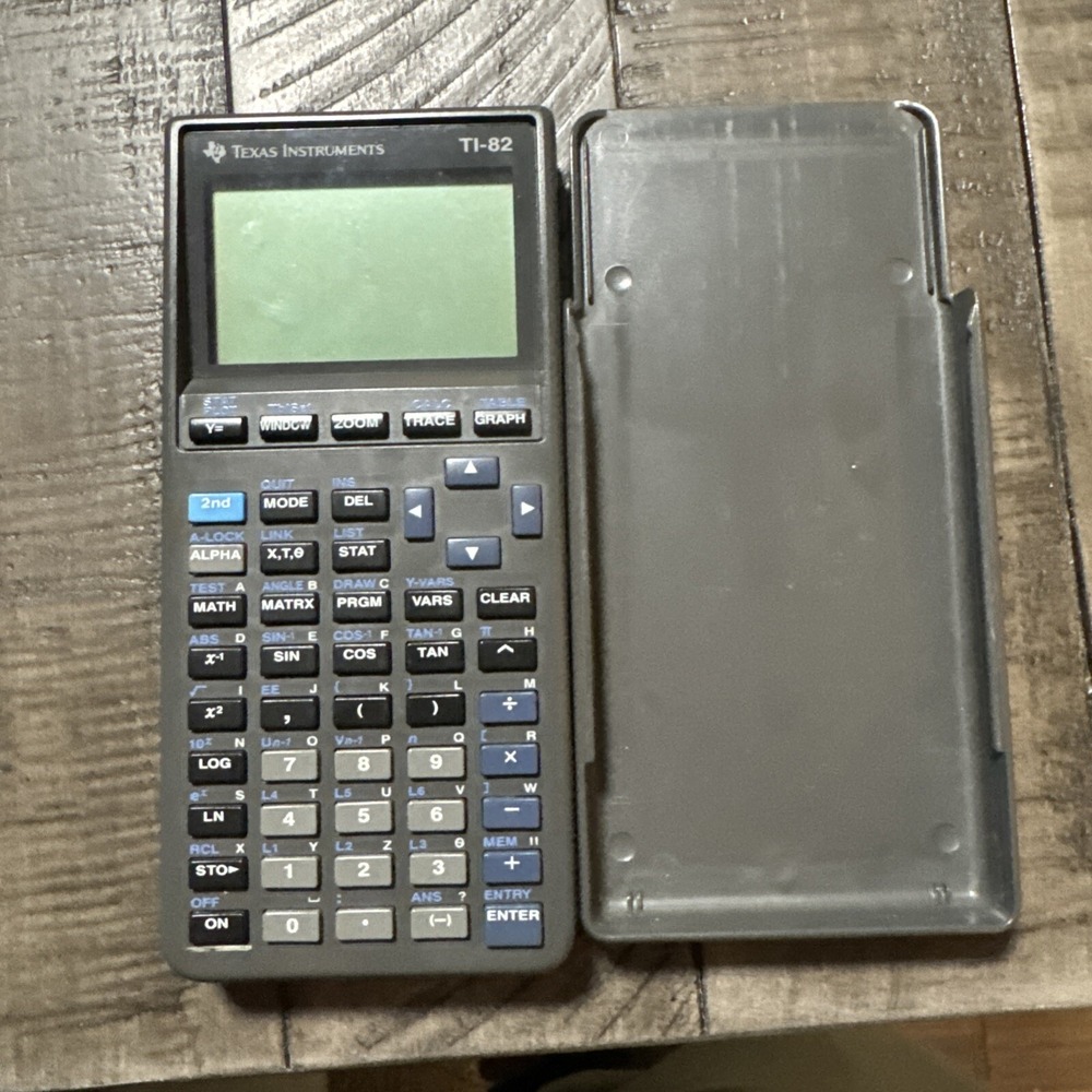 Texas Instrument TI 82 Graphing Calculator W Cover Tested
